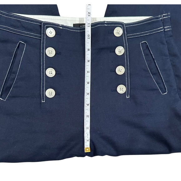 J.Crew High Waisted Peyton Wide Leg Sailor Pants Size 10 EUC Cropped - Picture 7 of 10